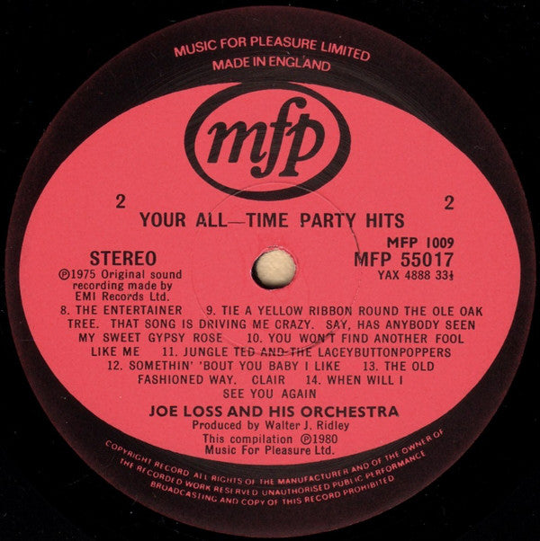 Joe Loss & His Orchestra : Joe Loss Plays Your All-Time Party Hits (2xLP)
