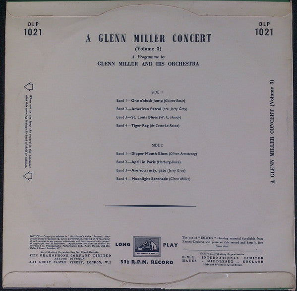 Glenn Miller And His Orchestra : A Glenn Miller Concert (Volume 3) (10", Comp)