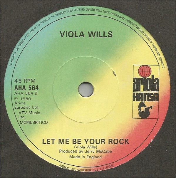Viola Wills : Up On The Roof (7", Single, Sol)