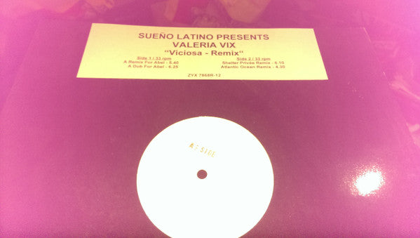 Sueño Latino Presents. Valeria Vix : Viciosa (Remix) (12", W/Lbl)