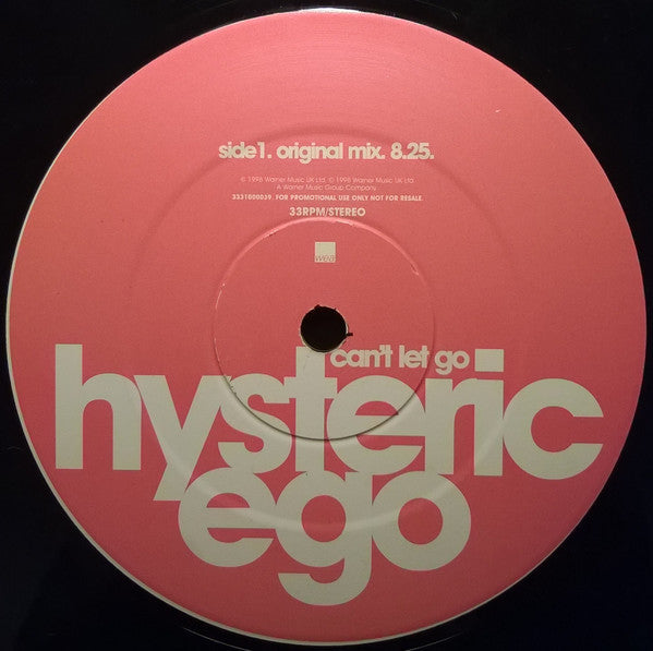 Hysteric Ego : Can't Let Go (12", Promo)