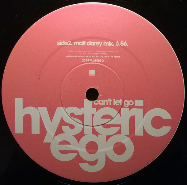 Hysteric Ego : Can't Let Go (12", Promo)