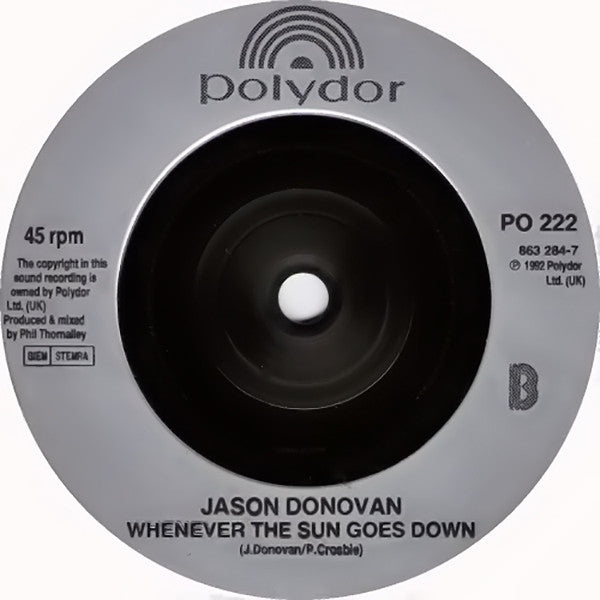 Jason Donovan : Mission Of Love (7", Single)