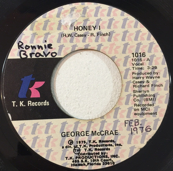 George McCrae : Honey I (7", Single)