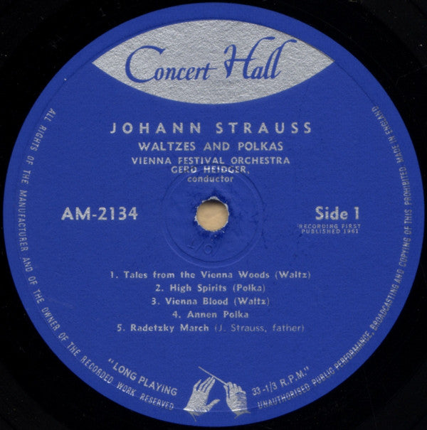 Johann Strauss Jr., Wiener Festspielorchester, Gerd Heidger : Waltzes And Polkas (LP)