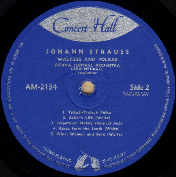 Johann Strauss Jr., Wiener Festspielorchester, Gerd Heidger : Waltzes And Polkas (LP)