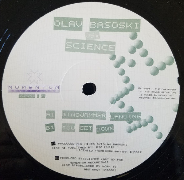 Olav Basoski Vs Science : Wind Jammer Landing / You Get Down (12", W/Lbl)
