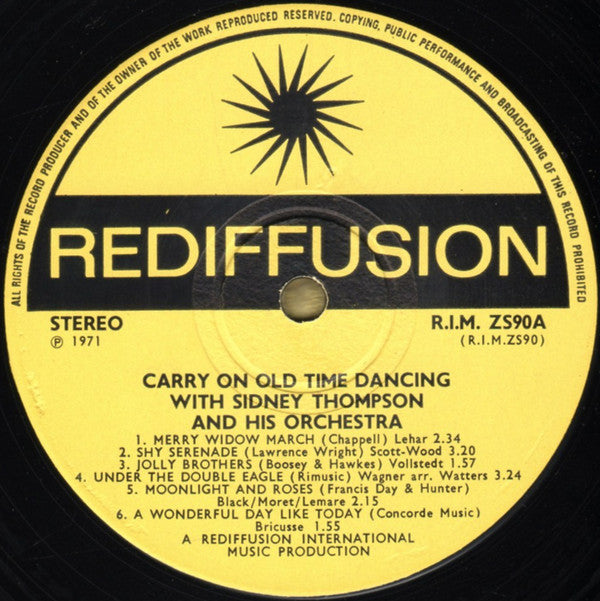 Sydney Thompson : Carry On Old Time Dancing (LP)