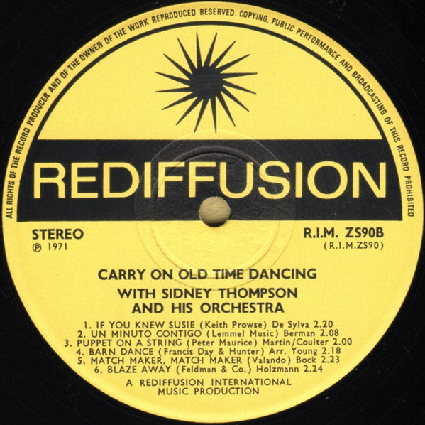 Sydney Thompson : Carry On Old Time Dancing (LP)