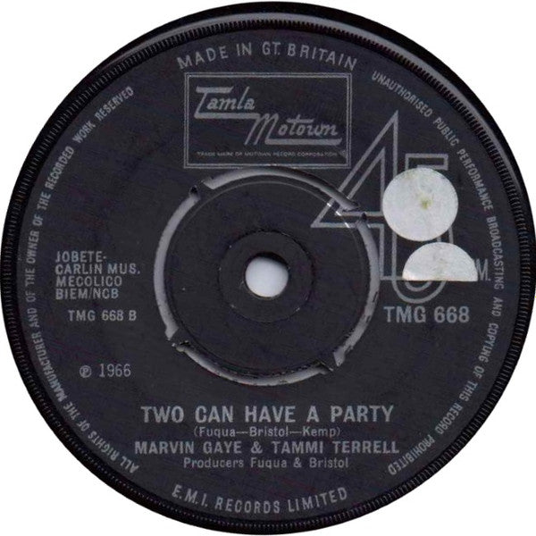 Marvin Gaye & Tammi Terrell : You're All I Need To Get By  (7", Single, Mono, RE, Pus)