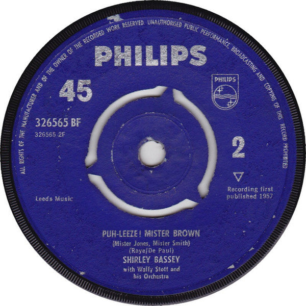 Shirley Bassey : The Wayward Wind / Puh-Leeze! Mister Brown (Mister Jones, Mister Smith) (7", Single)