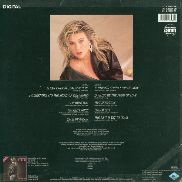 Samantha Fox : Samantha Fox (LP, Album)