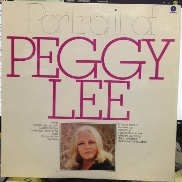 Peggy Lee : Portrait Of Peggy Lee (LP, Comp)