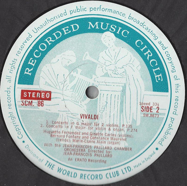 Vivaldi*, Jean-Francois Paillard Chamber Orchestra* : Concerti For Diverse Instruments (LP, Club, RE)