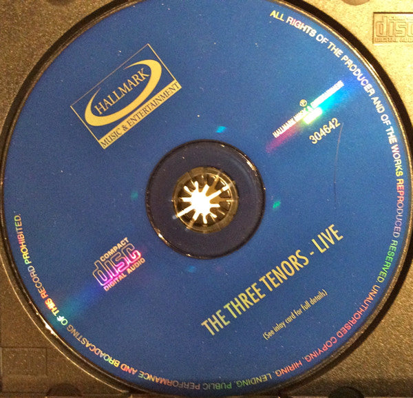 Luciano Pavarotti, Placido Domingo, José Carreras : Three Tenors Live (CD, Album)