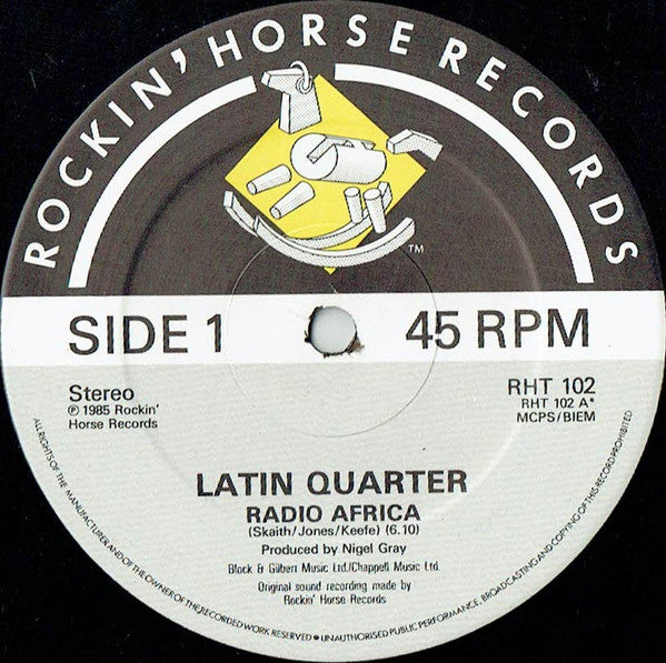 Latin Quarter : Radio Africa (12")