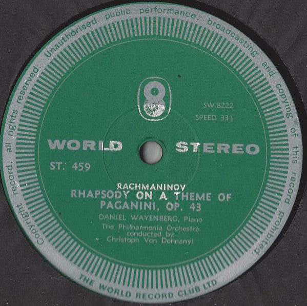 Sergei Vasilyevich Rachmaninoff / Richard Strauss, Philharmonia Orchestra Conducted By Christoph von Dohnányi , Piano Daniel Wayenberg : Rhapsody On A Theme Of Paganini / Burlesque In D Minor For Piano & Orchestra (LP, Club, RE)