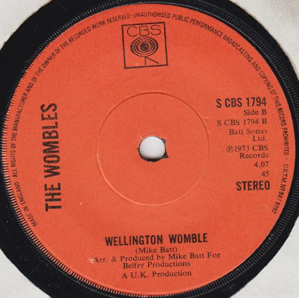 The Wombles : The Wombling Song (7", Single, Sol)