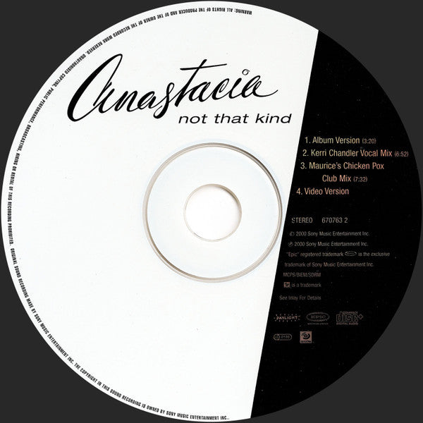 Anastacia : Not That Kind (CD, Single, Enh)