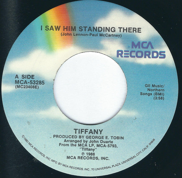 Tiffany : I Saw Him Standing There (7", Single, Pin)