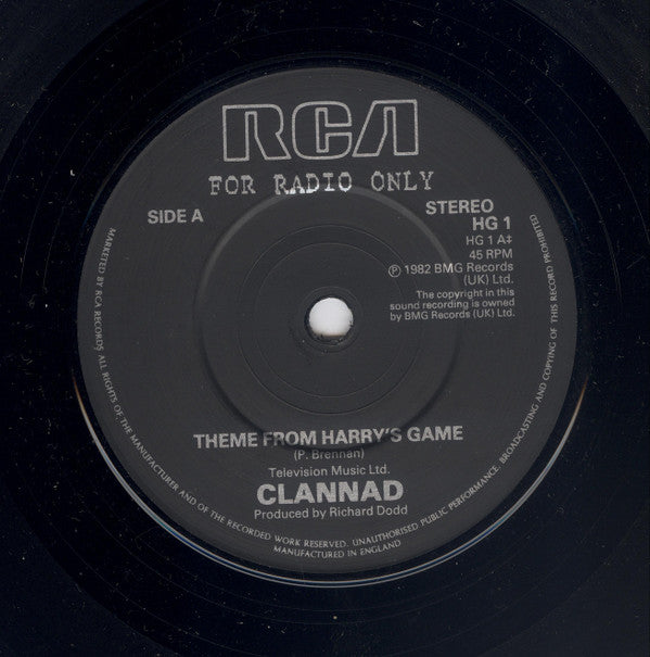 Clannad : Theme From Harry's Game (7", Promo)