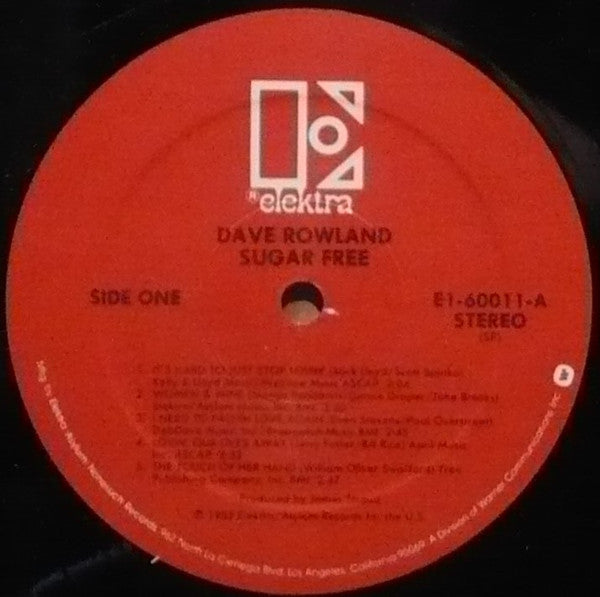 Dave Rowland (2) : Sugar Free (LP, Album)