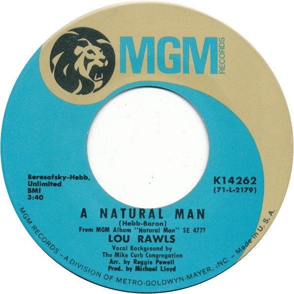 Lou Rawls : A Natural Man (7", Single)