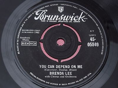 Brenda Lee : It's Never Too Late / You Can Depend On Me (7", Mono)