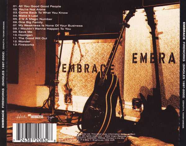 Embrace : Fireworks (Singles 1997-2002) (CD, Album, Comp)
