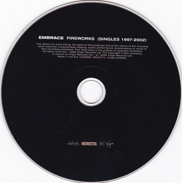 Embrace : Fireworks (Singles 1997-2002) (CD, Album, Comp)