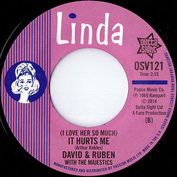 The Majestics (11)  / David & Ruben With The Majestics (11) : (I Love Her So Much) It Hurts Me / (I Love Her So Much) It Hurts Me (7", RE)