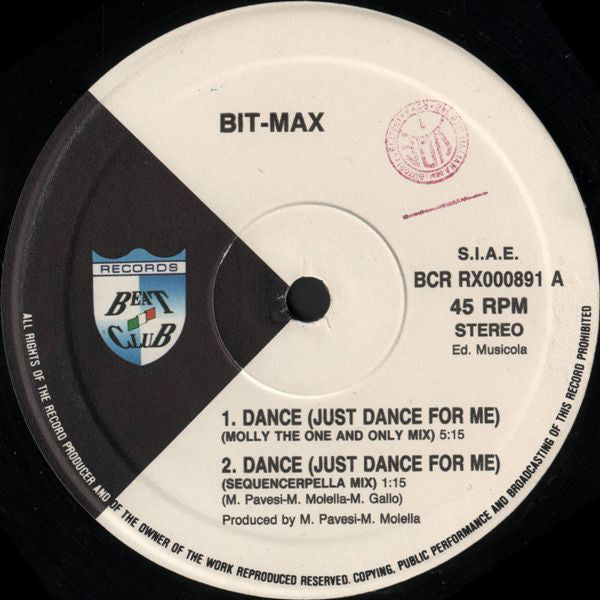 Bit-Max : Dance (Just Dance For Me) (Remixes) (12")