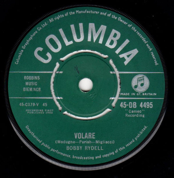 Bobby Rydell : Volare (7", Single, Mono)
