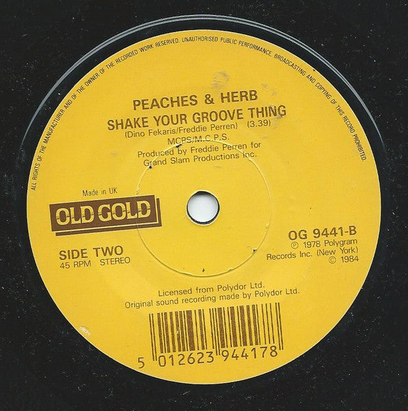 Peaches & Herb : Reunited (7", Single)