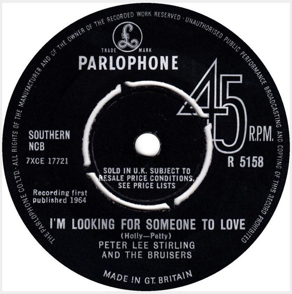 Lee Stirling And The Bruisers : Sad, Lonely And Blue (7", Mono)