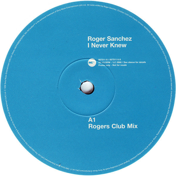Roger Sanchez : I Never Knew (12", Promo)