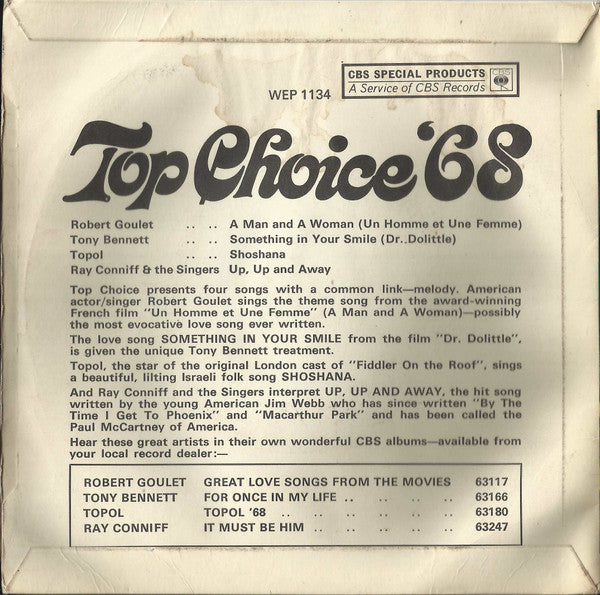 Various : Top Choice '68 (7", EP)