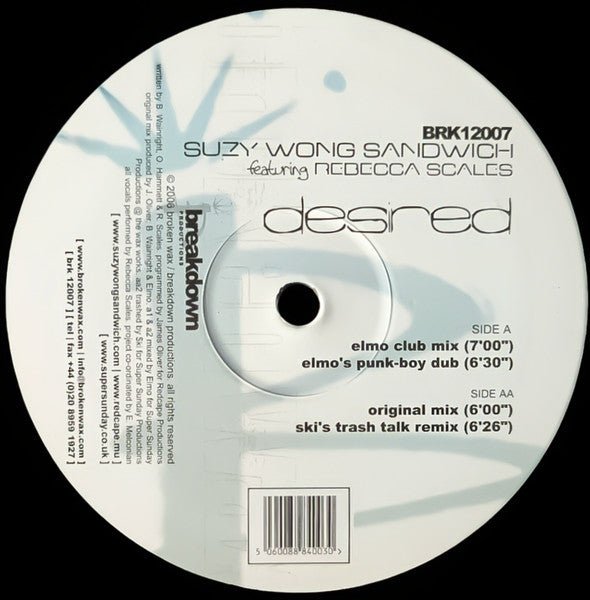 Suzy Wong Sandwich : Desired (12")