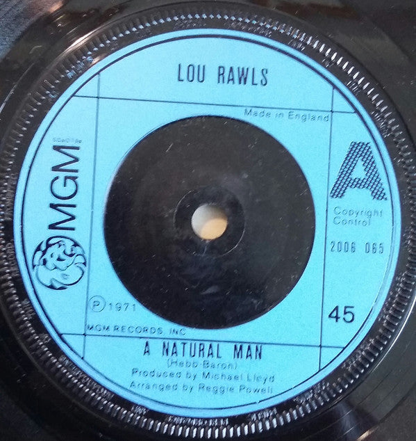 Lou Rawls : A Natural Man (7", Single)