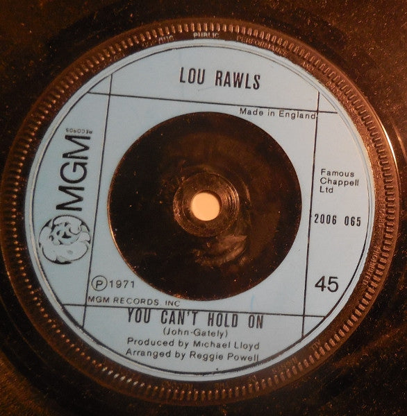 Lou Rawls : A Natural Man (7", Single)
