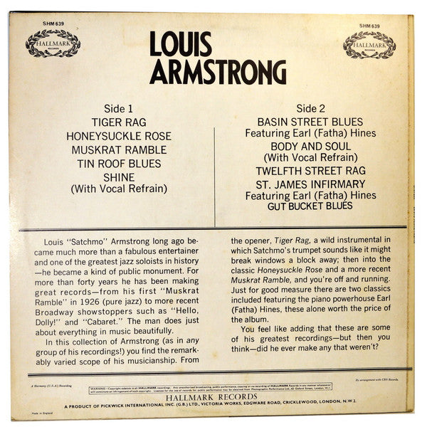 Louis Armstrong : Louis Armstrong (LP, Comp)