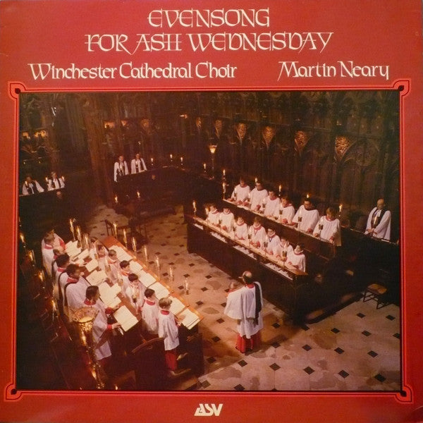 Winchester Cathedral Choir : Evensong For Ash Wednesday (LP, Album)