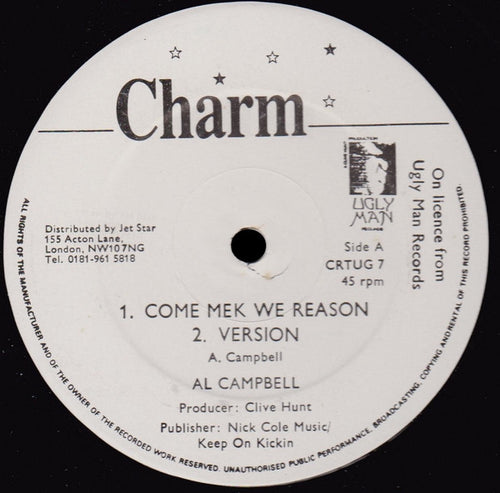 Al Campbell, Anthony Red Rose : Come Mek We Reason / Conquer (12")
