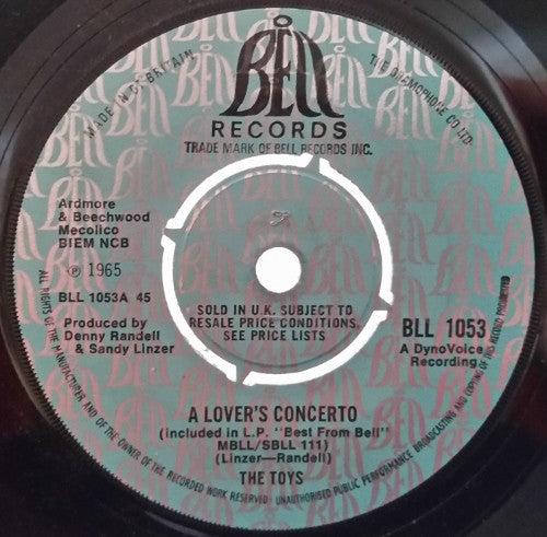 The Toys : A Lover's Concerto (7", Single)
