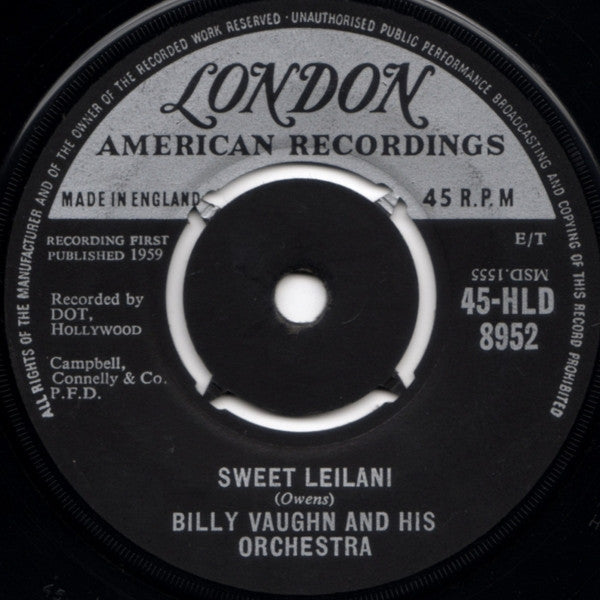 Billy Vaughn And His Orchestra : Morgen (One More Sunrise) (7", Single)
