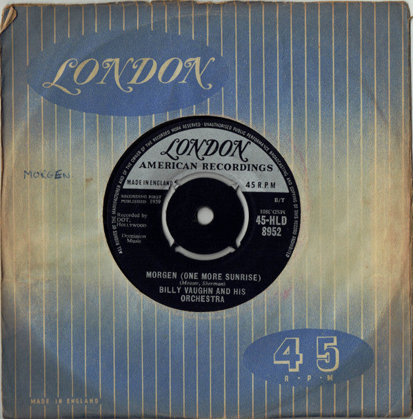 Billy Vaughn And His Orchestra : Morgen (One More Sunrise) (7", Single)