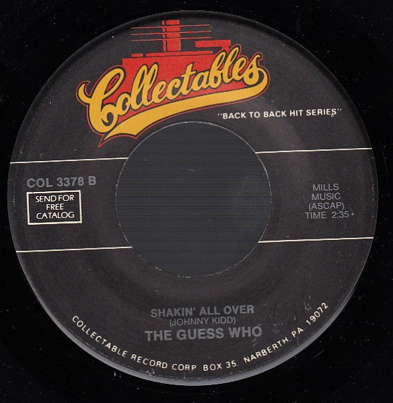 The Buoys / The Guess Who : Timothy / Shakin' All Over (7")