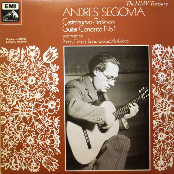Andrés Segovia : Castelnuovo-Tedesco Guitar Concerto No. 1 (LP, Album, Mono)