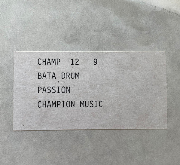 Bata Drum : Passion (12", W/Lbl)