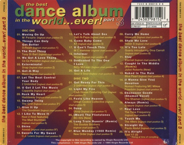 Various : The Best Dance Album In The World... Ever! Part 3 (2xCD, Comp)